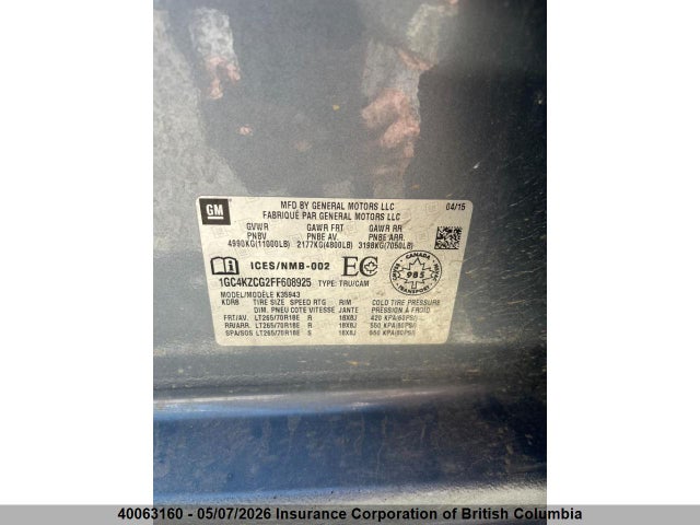 1GC4KZCG2FF608925 Chevrolet Silverado K3500 Lt