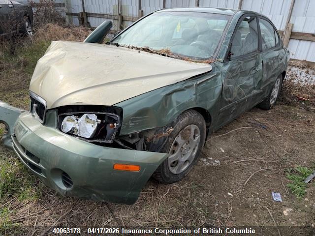 Aukcja sprzedaży 2003 Hyundai Elantra Gls/gt, vin: KMHDN45D23U591995, numer aukcji: 40063178