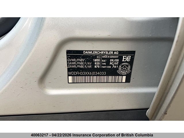 Aukcja sprzedaży 2006 Mercedes-benz B200, vin: WDDFH33XX6J034033, numer aukcji: 40063217