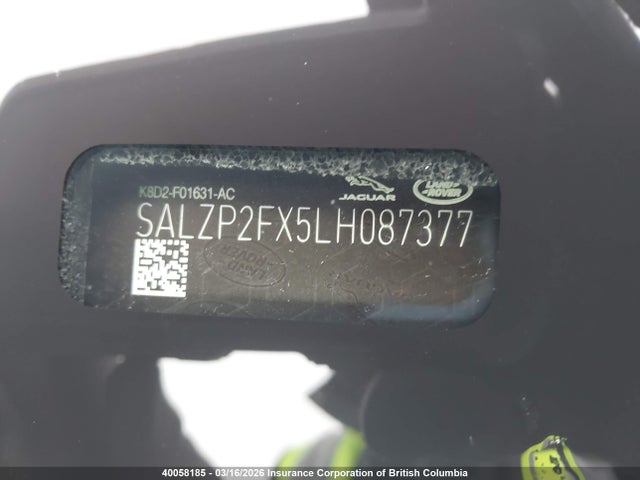 SALZP2FX5LH087377 Land Rover Range Rover Evoque Se