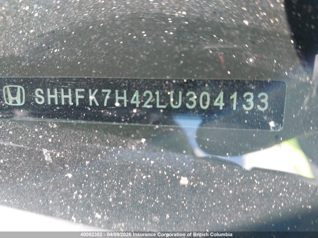Продаж на аукціоні авто 2020 Honda Civic Sport, vin: SHHFK7H42LU304133, номер лоту: 40062352