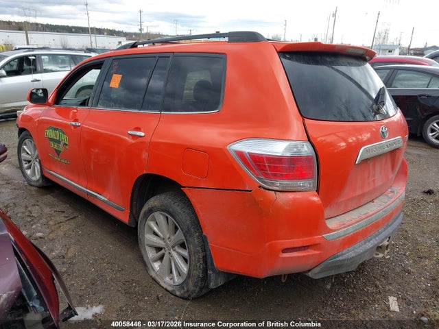 2012 Toyota Highlander Hybrid Hybrid მანქანა იყიდება აუქციონზე, vin: JTEBC3EHXC2007509, აუქციონის ნომერი: 40058446