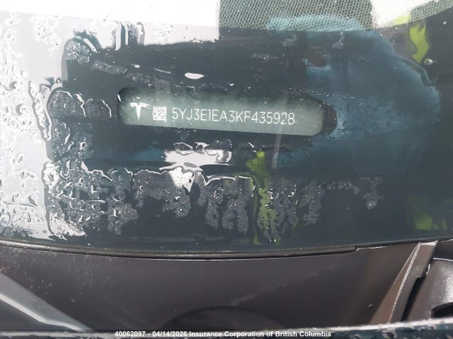 Продаж на аукціоні авто 2019 Tesla Model 3, vin: 5YJ3E1EA3KF435928, номер лоту: 40062097