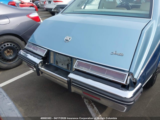 1985 Cadillac Seville მანქანა იყიდება აუქციონზე, vin: 1G6KS6986FE833847, აუქციონის ნომერი: 40063383