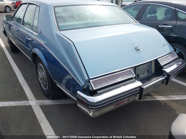 1985 Cadillac Seville მანქანა იყიდება აუქციონზე, vin: 1G6KS6986FE833847, აუქციონის ნომერი: 40063383