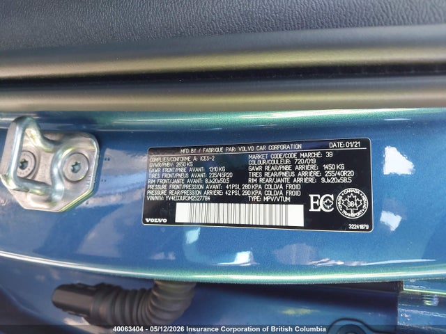 Volvo XC40 2021 YV4ED3UR3M2527784 Image 9