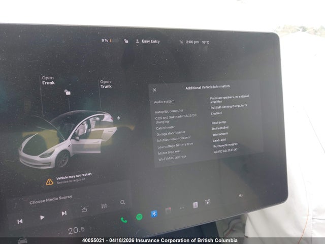 Продажа на аукционе авто 2021 Tesla Model 3, vin: 5YJ3E1EA8MF964715, номер лота: 40055021