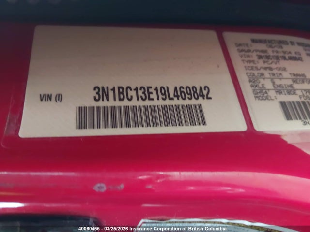 Продаж на аукціоні авто 2009 Nissan Versa S/sl, vin: 3N1BC13E19L469842, номер лоту: 40060455