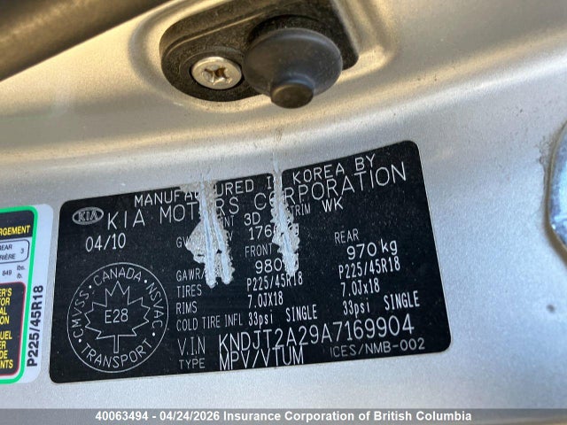2010 Kia Soul მანქანა იყიდება აუქციონზე, vin: KNDJT2A29A7169904, აუქციონის ნომერი: 40063494