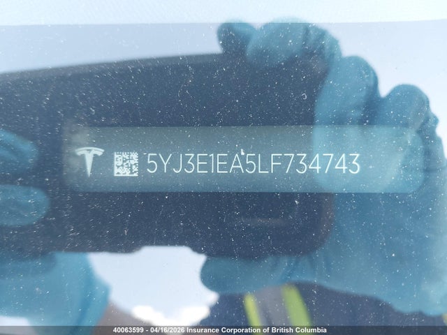 5YJ3E1EA5LF734743 Tesla MODEL 3