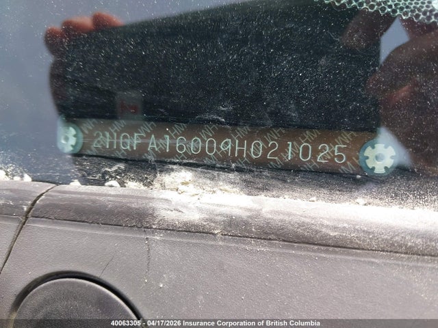 Продаж на аукціоні авто 2009 Honda Civic Exl, vin: 2HGFA16009H021025, номер лоту: 40063305
