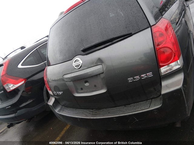 Aukcja sprzedaży 2005 Nissan Quest S/se/sl, vin: 5N1BV28U75N101961, numer aukcji: 40062096