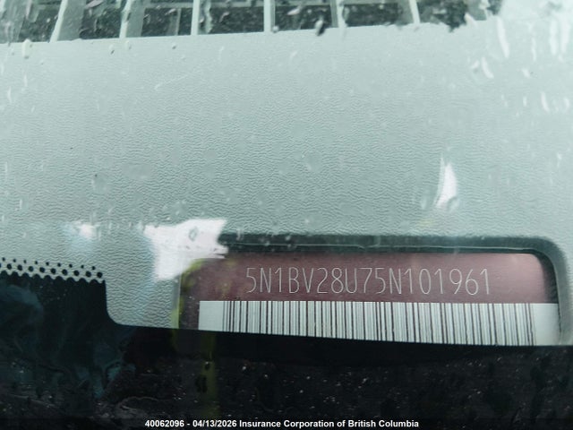Aukcja sprzedaży 2005 Nissan Quest S/se/sl, vin: 5N1BV28U75N101961, numer aukcji: 40062096