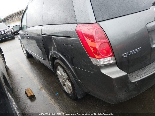 Aukcja sprzedaży 2005 Nissan Quest S/se/sl, vin: 5N1BV28U75N101961, numer aukcji: 40062096