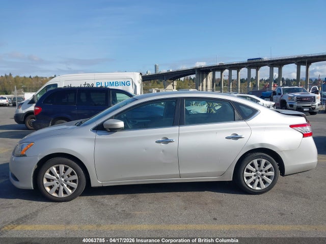 2014 Nissan Sentra S/sv/sr/sl მანქანა იყიდება აუქციონზე, vin: 3N1AB7AP7EL641498, აუქციონის ნომერი: 40063785