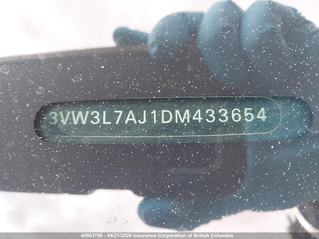 Aukcja sprzedaży 2013 Volkswagen Jetta, vin: 3VW3L7AJ1DM433654, numer aukcji: 40063796