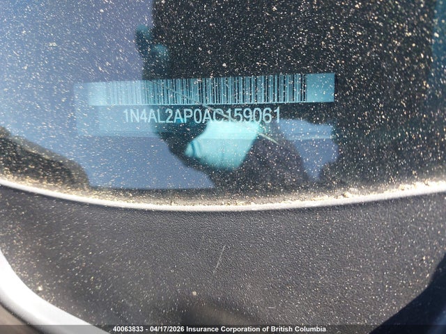 2010 Nissan Altima 2.5 S მანქანა იყიდება აუქციონზე, vin: 1N4AL2AP0AC159061, აუქციონის ნომერი: 40063833