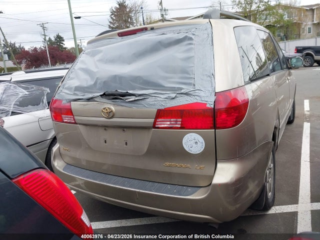 2004 Toyota Sienna Ce/le მანქანა იყიდება აუქციონზე, vin: 5TDZA23C04S135052, აუქციონის ნომერი: 40063976