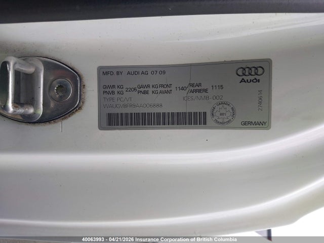 Aukcja sprzedaży 2010 Audi S5, vin: WAUGVBFR9AA006888, numer aukcji: 40063993