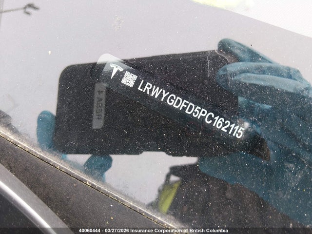 Продажа на аукционе авто 2023 Tesla Model Y, vin: LRWYGDFD5PC162115, номер лота: 40060444