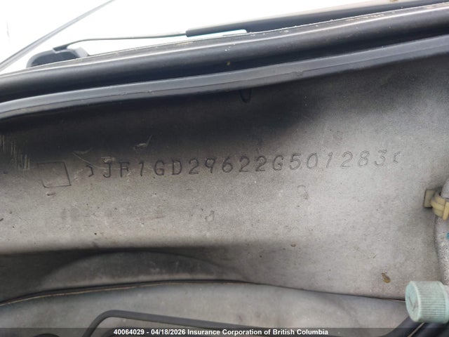 Aukcja sprzedaży 2002 Subaru Impreza Wrx, vin: JF1GD29622G501283, numer aukcji: 40064029