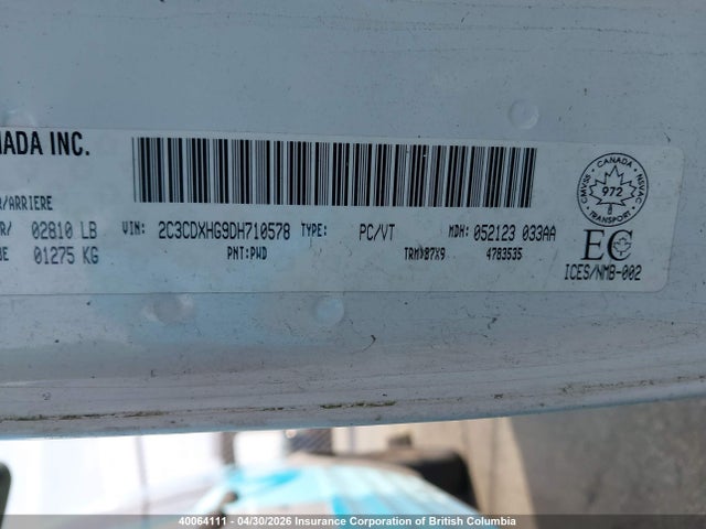 Продаж на аукціоні авто 2013 Dodge Charger Sxt, vin: 2C3CDXHG9DH710578, номер лоту: 40064111