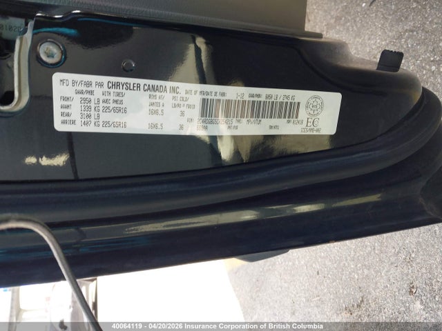 40064119 :رقم المزاد ، 2C4RDGBG5CR254215 vin ، 2012 Dodge Grand Caravan Se مزاد بيع