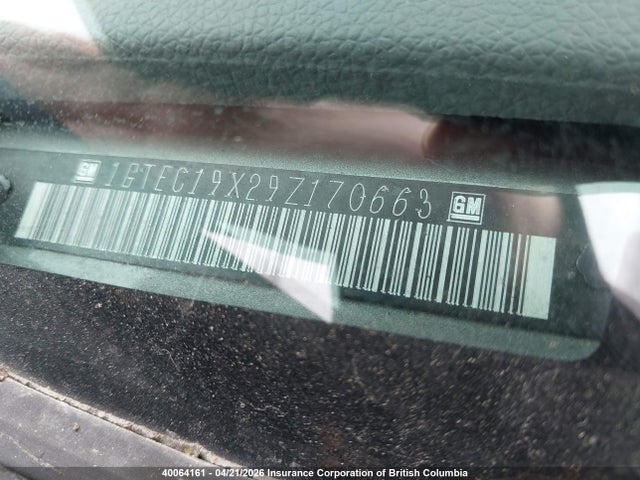 Aukcja sprzedaży 2009 Gmc Sierra C1500, vin: 1GTEC19X29Z170663, numer aukcji: 40064161