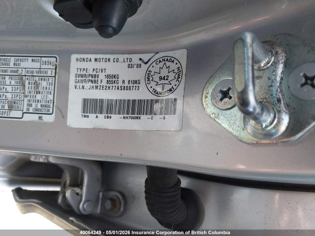 Aukcja sprzedaży 2010 Honda Insight Ex, vin: JHMZE2H77AS800773, numer aukcji: 40064249