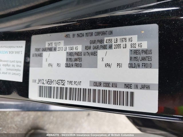 JM1GL1W58H1149762 Mazda 6 Grand Touring