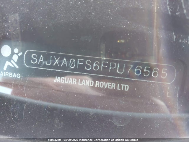 Продаж на аукціоні авто 2015 Jaguar Xf, vin: SAJXA0FS6FPU76565, номер лоту: 40064289