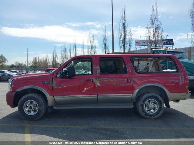 40064334 :رقم المزاد ، 1FMSU45F93EA17027 vin ، 2003 Ford Excursion Eddie Bauer مزاد بيع