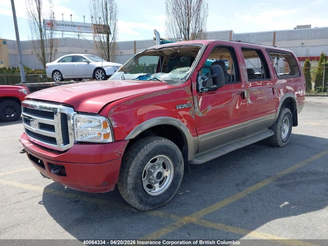40064334 :رقم المزاد ، 1FMSU45F93EA17027 vin ، 2003 Ford Excursion Eddie Bauer مزاد بيع