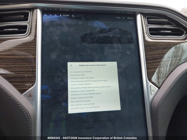 Продаж на аукціоні авто 2015 Tesla Model S 70d, vin: 5YJSA1S2XFF087572, номер лоту: 40064343