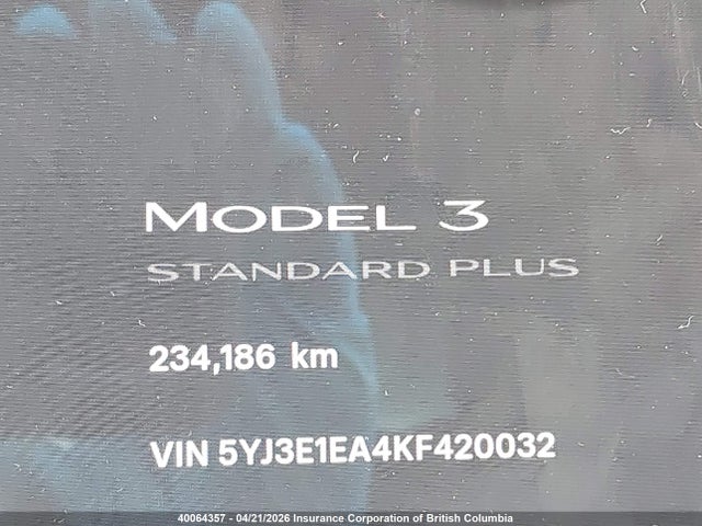 Продажа на аукционе авто 2019 Tesla Model 3, vin: 5YJ3E1EA4KF420032, номер лота: 40064357