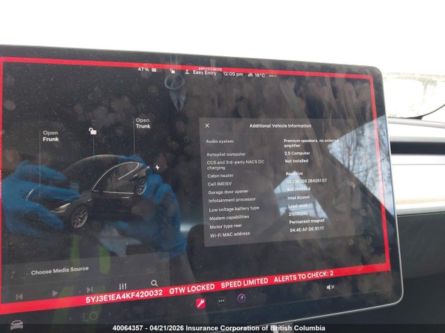 Продажа на аукционе авто 2019 Tesla Model 3, vin: 5YJ3E1EA4KF420032, номер лота: 40064357