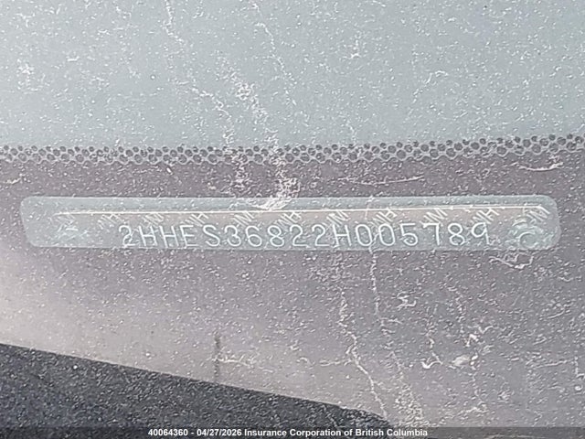 Aukcja sprzedaży 2002 Acura 1.7el Premium, vin: 2HHES36822H005789, numer aukcji: 40064360