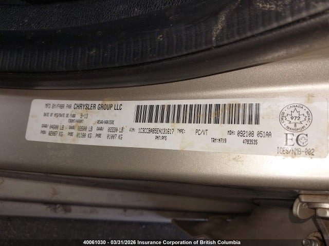 Aukcja sprzedaży 2014 Chrysler 200 Lx, vin: 1C3CCBAB5EN131617, numer aukcji: 40061030