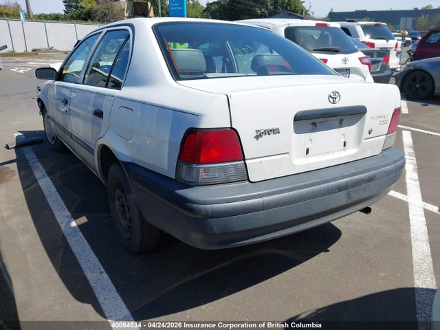 1998 Toyota Tercel Ce მანქანა იყიდება აუქციონზე, vin: JT2BC53L4W0315629, აუქციონის ნომერი: 40064534