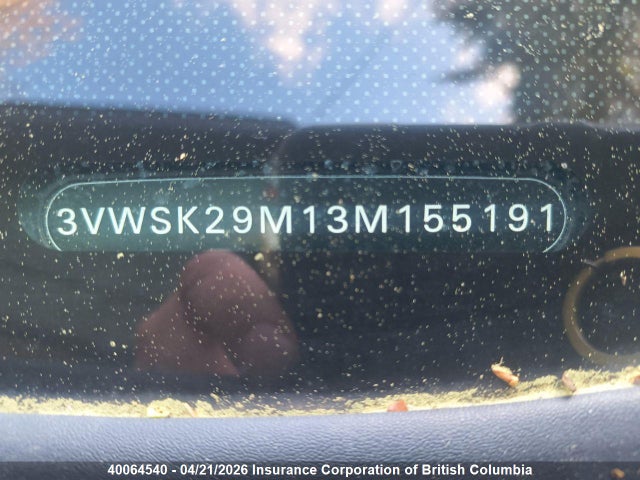 Aukcja sprzedaży 2003 Volkswagen Jetta, vin: 3VWSK29M13M155191, numer aukcji: 40064540
