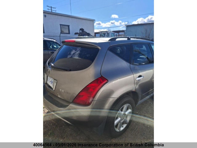 2003 Nissan Murano Sl/se მანქანა იყიდება აუქციონზე, vin: JN8AZ08W83W217286, აუქციონის ნომერი: 40064564