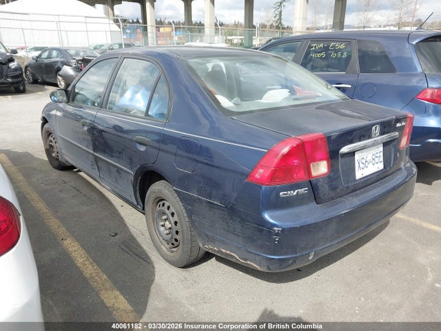 Aukcja sprzedaży 2001 Honda Civic Dx, vin: 2HGES16331H930206, numer aukcji: 40061182