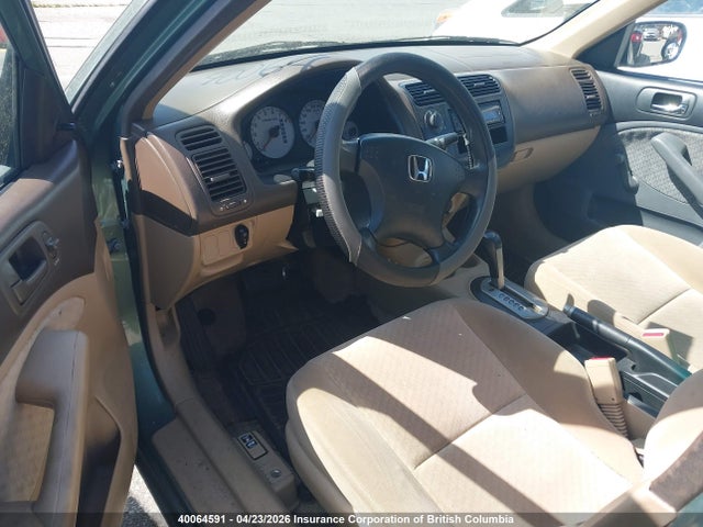 2003 Honda Civic მანქანა იყიდება აუქციონზე, vin: 2HGES16403H908952, აუქციონის ნომერი: 40064591