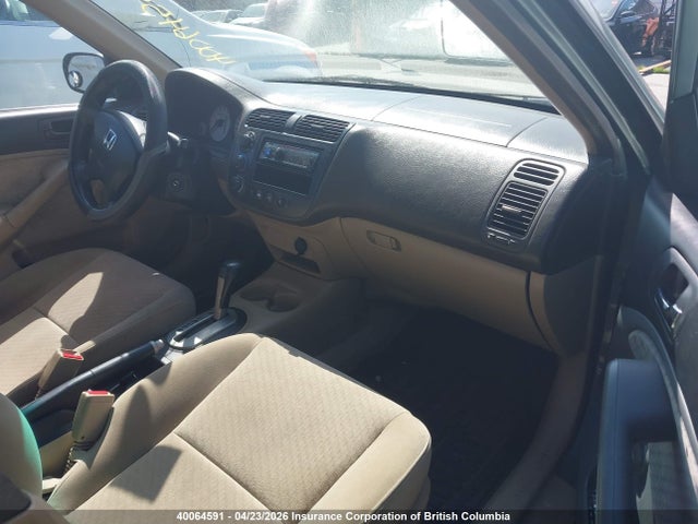 2003 Honda Civic მანქანა იყიდება აუქციონზე, vin: 2HGES16403H908952, აუქციონის ნომერი: 40064591