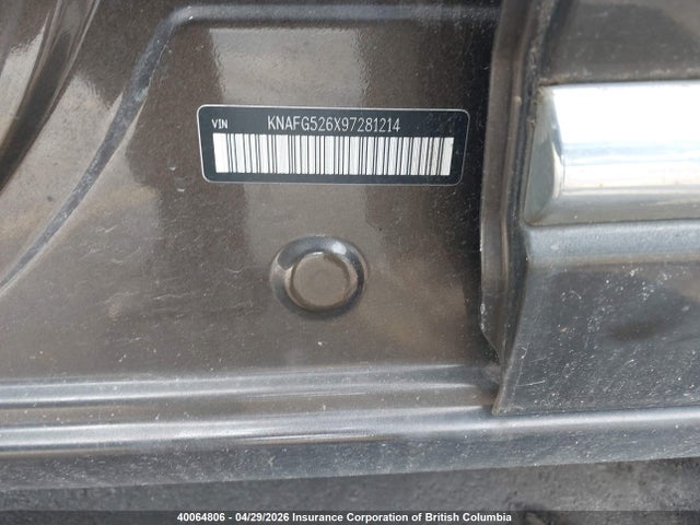 2009 Kia Rondo მანქანა იყიდება აუქციონზე, vin: KNAFG526X97281214, აუქციონის ნომერი: 40064806
