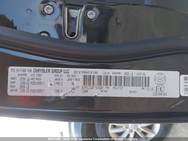 Aukcja sprzedaży 2015 Dodge Journey Sxt/limited, vin: 3C4PDCCG8FT576587, numer aukcji: 40062296
