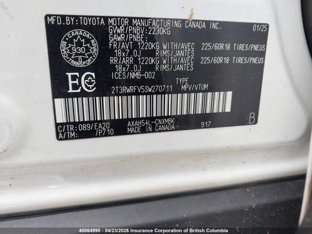 2T3RWRFV5SW270711 Toyota RAV4