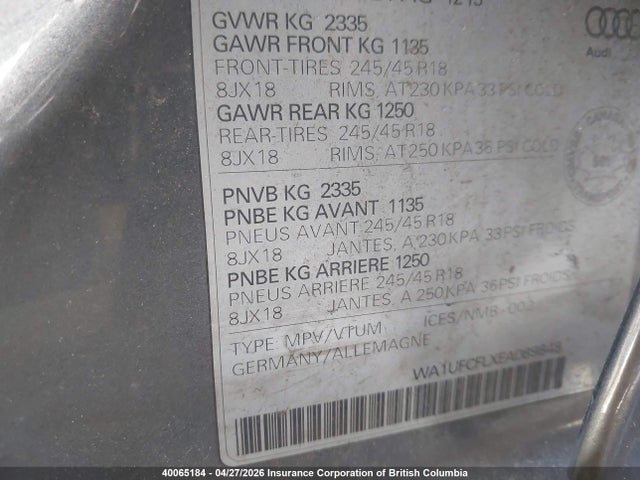 Продаж на аукціоні авто 2014 Audi A4, vin: WA1UFCFLXEA089848, номер лоту: 40065184