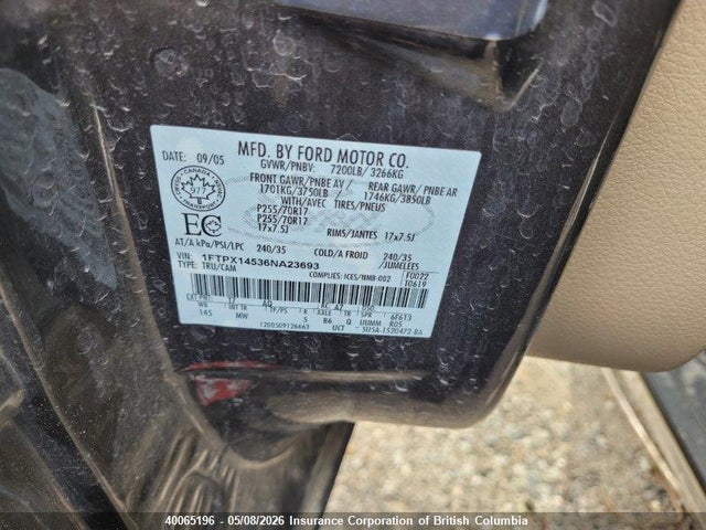 Продаж на аукціоні авто 2006 Ford F150, vin: 1FTPX14536NA23693, номер лоту: 40065196