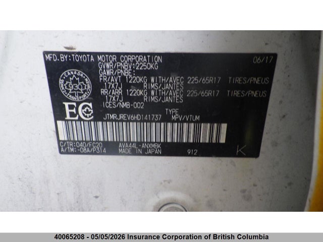JTMRJREV6HD141737 Toyota RAV4